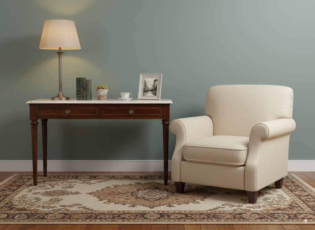 Escritorio inglés con tapa de mármol - Imagen 2