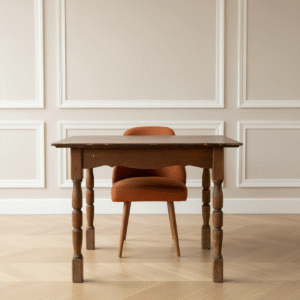 Mesa rectangular torneada