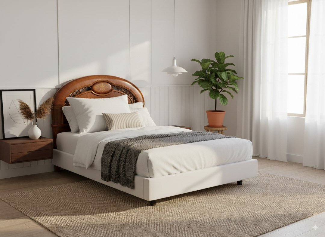 Respaldo de cama individual estilo georgiano - Imagen 4