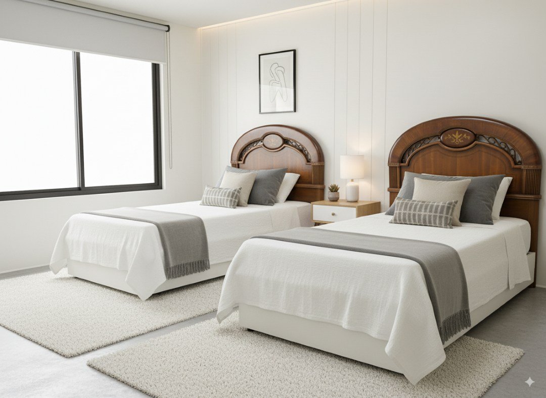 Respaldo de cama individual estilo georgiano - Imagen 2