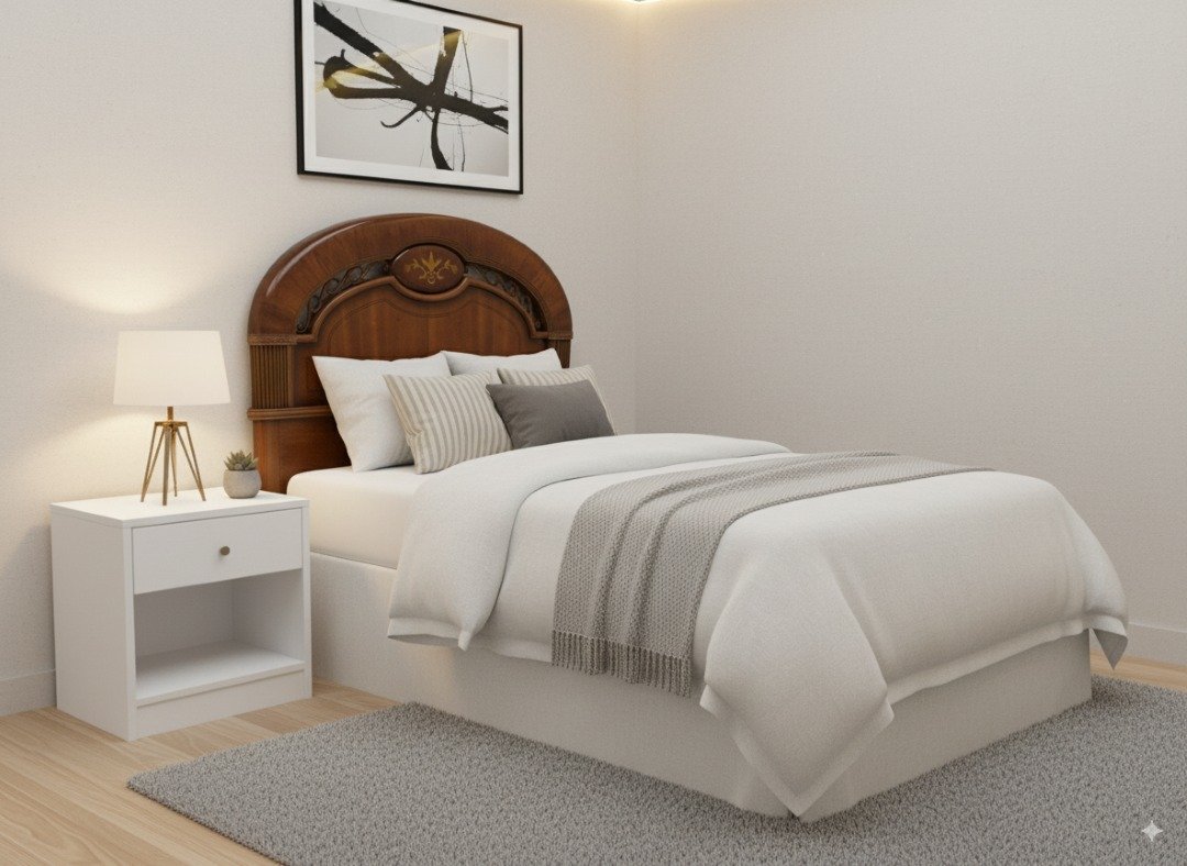 Respaldo de cama individual estilo georgiano - Imagen 5